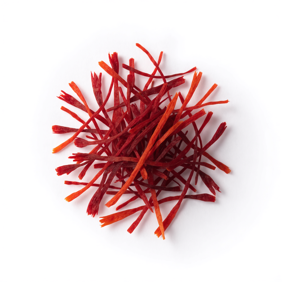 Crocin - red-orange saffron pigment threads