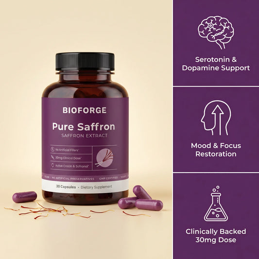 Pure Saffron Extract Capsules with Crocin & Safranal