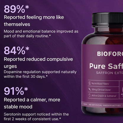 Pure Saffron Extract Capsules with Crocin & Safranal